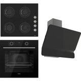 Ferre Fryart XE63CS - CS205 - D080 3'lü Siyah Ankastre Set