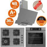 Ferre Fryart&silentart Essa / Sessiz Antrasit Gri Ankastre Set ( D065-SA + XE63CPR +SC408-WFA Wok) - Antrasit - Gri