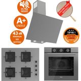 Ferre Fryart&silentart Groy /sessiz Yeni Seri Antrasit Gri Ankastre Set (D079-SA + QXE62CPR +SS208) - Antrasit - Gri