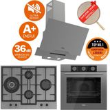 Ferre Fryart&silentart Hena/ Sessiz Antrasit Gri Ankastre Set (D065-SA + QXE62CPR +ED078-WFA 1'wok) - Antrasit - Gri