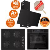 Ferre Fryart&silentart Luzio Yeni Seri Sessiz Siyah Ankastre Set (D086-SA +QEP63CS+ CS205-FA)