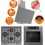 Ferre Fryart&silentart Mıan Sessiz Yeni Seri Antrasit Gri Ankastre Set (D079-SA + XE63CPR + LN388) - Antrasit - Gri
