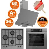 Ferre Fryart&silentart Mıena Sessiz Yeni Seri Antrasit Gri Ankastre Set (D065-SA + XE63CPR + LN388) - Antrasit - Gri