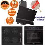 Ferre Fryart&silentart Mılvo Ultra Yeni Seri Sessiz Siyah Ankastre Set (D080-SA +QEP63CS+ CS205-FA)