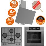 Ferre Fryart&silentart Mova/ Sessiz Yeni Seri Antrasit Gri Ankastre Set (D079-SA + QXE62CPR +LN388) - Antrasit - Gri