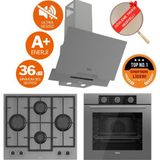 Ferre Fryart&silentart Nore/ Sessiz Yeni Seri Antrasit Gri Ankastre Set (D065-SA + QXE62CPR +LN388) - Antrasit - Gri