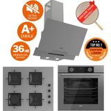 Ferre Fryart&silentart Ovva Sessiz Yeni Seri Antrasit Gri Ankastre Set (D065-SA + XE63CPR + SS208 ) - Antrasit - Gri