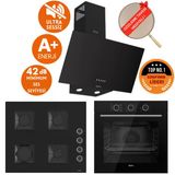Ferre Fryart&silentart Palermo Sessiz Yeni Seri Siyah Ankastre Set ( D086-SA + QXE62CS + SS205)