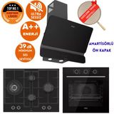 Ferre Fryart&Silentart Rono Sessiz Yeni Seri Siyah Ankastre Set (D080-Sa + Qxe62cs + Ed075-Wfa Wok)