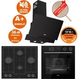 Ferre Fryart&silentart-Steamart Fıa Yeni Seri Sessiz Siyah Ankastre Set ( D063-SA + XE64CS +LN385)