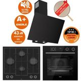 Ferre Fryart&silentart-Steamart Gıa Yeni Seri Sessiz Siyah Ankastre Set ( D077-SA + XE64CS +LN385)