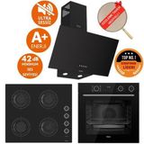 Ferre Fryart&silentart-Steamart Qef Sessiz Yeni Seri Siyah Ankastre Set (D086-SA +XE64CS +CS205-FA)