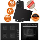 Ferre Fryart&silentart-Steamart Reo Yeni Seri Sessiz Siyah Ankastre Set ( D086-SA + XE64CS +SS205)