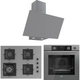 Ferre Fryart&steamart Sc Serisi Gri 3'lü Ankastre Set Wok'lu A Enerji Sınıfı Modern Tasarım ( XE64CPR-SC408-D079 )