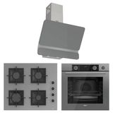 Ferre Fryart&Steamart Sc Serisi Gri 3'Lü Ankastre Set ( Xe64cpr-Sc208-D082)