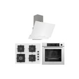 Ferre Fryart&Steamart Sc Serisi Wok'lu Beyaz 3'Lü Ankastre Set ( Xe64cb-Sc406-D064)