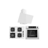 Ferre Fryart&Steamart Sc Serisi Wok'lu Beyaz 3'Lü Ankastre Set ( Xe64cb-Sc406-D078)