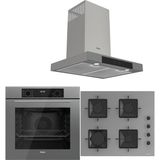 Ferre Gray Plus Serisi 3lü Cam Ankastre Set (QBL63CPR-SS208-D102)