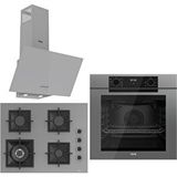 Ferre Grey FryArt 3 Lü Ankastre Set ( QEP63CPR - SC408-WFA - D088 ) 65 cm Wok Bek Ocak