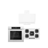 Ferre Icon Plus 75 Serisi 3lü Cam Ankastre Set (QBL63CB-SS036-D017)