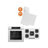 Ferre Icon Plus 75 Serisi 3lü Cam Ankastre Set (QBL63CB-SS036-D078SA)