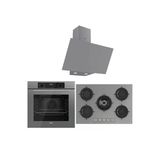 Ferre Icon Plus 75 Serisi 3lü Cam Ankastre Set (QBL63CPR-RS038-D079)