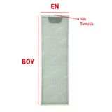 Ferre İle Uyumlu En 16,6 Cm Boy 51,5 Cm - Tek Tırnaklı Aspiratör Davlumbaz Metal Yağ Filtresi