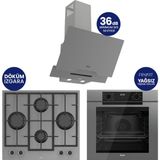 Ferre New Fryart Chef Edition Gri 3'lü Ankastre Set QEP63CPR-LN388-D065SA