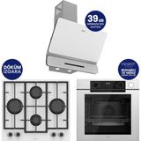 Ferre New Steamart & Fryart Chef Edition Beyaz 3'lü Ankastre Set QEP64CB-LN386-D081SA