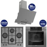 Ferre New Steamart & Fryart Chef Edition Gri 3'lü Ankastre Set QEP64CPR-LN388-D065SA