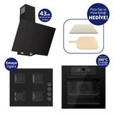 Ferre Pizzart & Fryart Siyah Ankastre Set QEP65CS+SS205+D077-SA