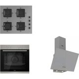 Ferre Pure Ss Serisi Gri Cam Ankastre Set D088 - SS208 - XE61MDV Modern Tasarım