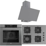 Ferre (QBL63CPR-SC408-D079) Icon Plus 75 Serisi 3lü Gri Cam Ankastre Set Özellikleri ile Modern Mutfak Uyumlu