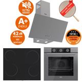 Ferre Silentart&Fryart Iq Sessiz Vitro. Elektr. Antrasit Gri Ankastre Set(D088-Sa +Ms261+ Qxe62cpr)