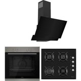 Ferre Siyah Cam Ankastre Set - XE61MDV / 1140 / D063