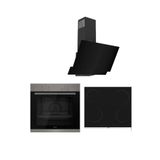 Ferre Siyah Cam Ankastre Set - XE61MDV / MS261 / D063
