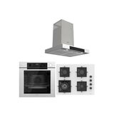 Ferre Steam Plus 65 Serisi 3lü Cam Ankastre Set (QEP64CB-SC406-D101)