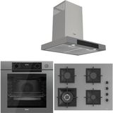 Ferre Steam Plus 65 Serisi 3lü Cam Ankastre Set (QEP64CPR-SC408-D102)