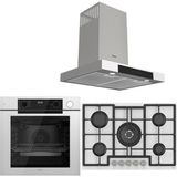 Ferre Steam Plus 75 Serisi 3lü Cam Ankastre Set (QEP64CB-ED036-D101)