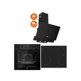 Ferre Steam Plus Serisi 3lü Cam Ankastre Set (QEP64CS-MS261-D063SA)