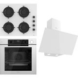 Ferre Steamart-Fryart Serisi Beyaz Set (CS206-FA + QEP64CB +D078 ) - Emaye Izgara