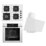 Ferre Steamart-Fryart Serisi Beyaz Set (SC406-WFA + QEP64CB +D078 ) - Döküm Izgara / 65 cm Ocak