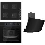 Ferre Steamart-Fryart Serisi Siyah Set (SS205 + QEP64CS +D063 ) - Emaye Izgara