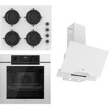 Ferre Steamart-Fryart-Sılentart Serisi Beyaz Set (CS206-FA + QEP63CB +D064-SA ) - Emaye Izgara