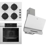 Ferre Steamart-Fryart-Sılentart Serisi Beyaz Set (CS206-FA + QEP64CB +D081-SA ) - Emaye Izgara