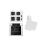 Ferre Steamart-Fryart-Sılentart Serisi Beyaz Set (SS206 + QEP63CB +D078-SA ) - Emaye Izgara
