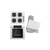 Ferre Steamart-Fryart-Sılentart Serisi Beyaz Set (SS206 + QEP64CB +D081-SA ) - Emaye Izgara
