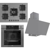 Ferre Steamart-Fryart SS038 - QEP64CPR - D079 Gri 3'lü Ankastre Set