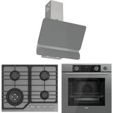 Ferre Steamart Nt Asimetrik Serisi Gri Ankastre Cam Set (D082+NT028+XE64CPR) - Antrasit