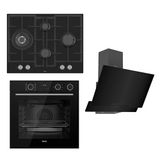 Ferre Steamart ve Fryart ED075 - XE64CS -D063 3'lü Siyah Ankastre Set